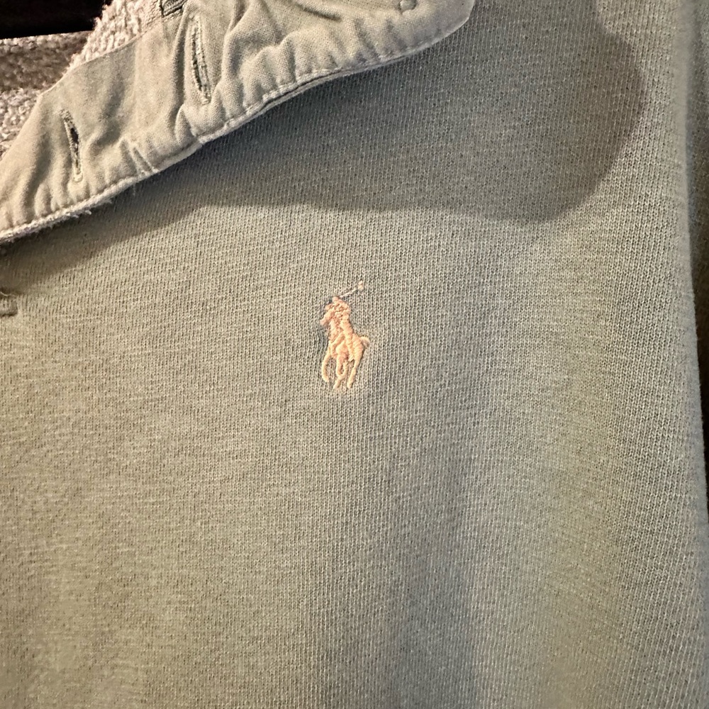 Polo Button Collar Pullover Sweatshirt - image 2